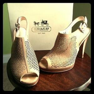 Coach Perforated Leather Heels