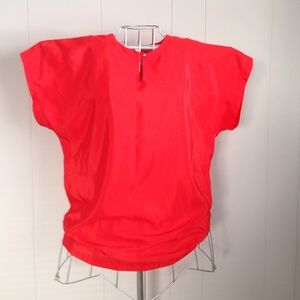 Meredith blouse short sleeve red vintage