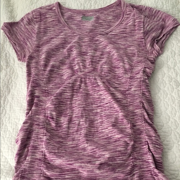 Athleta pink/purple short sleeve top