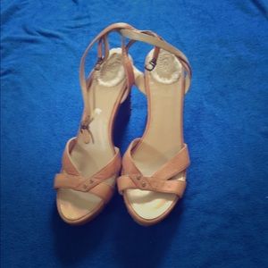 Tan UGG wedged sandals