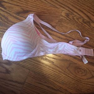 VS Pink push up pink zebra bra