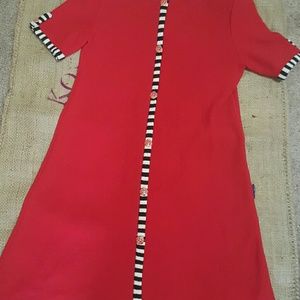 VINTAGE Red ladybug sweater dress