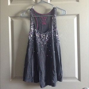 Gray Aeropostale glitter tank