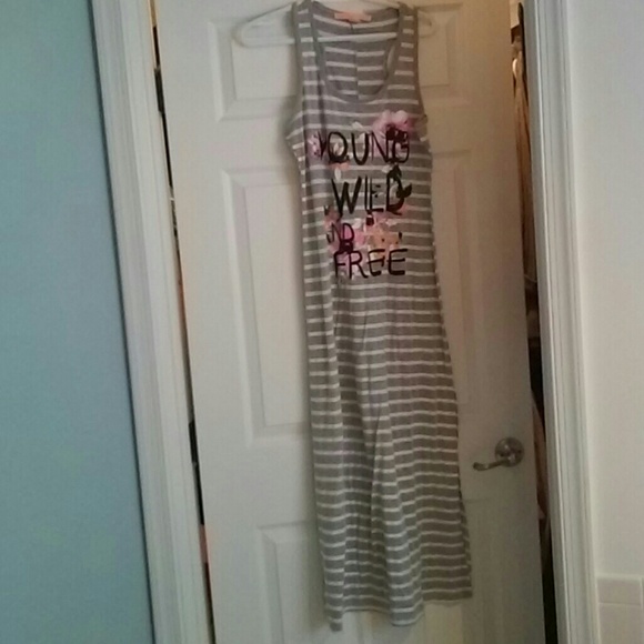 Grey and white dress.  Never worn