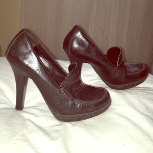 Penny loafer heels 8M