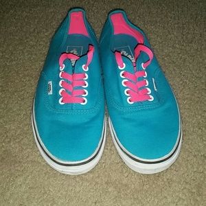 BOGO LIKE NEW Vans turquoise shoes