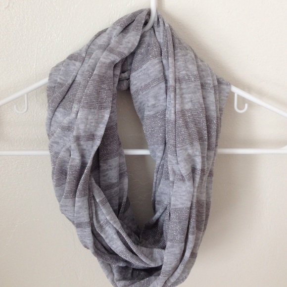 Grey striped infinity scarf- American Eagle