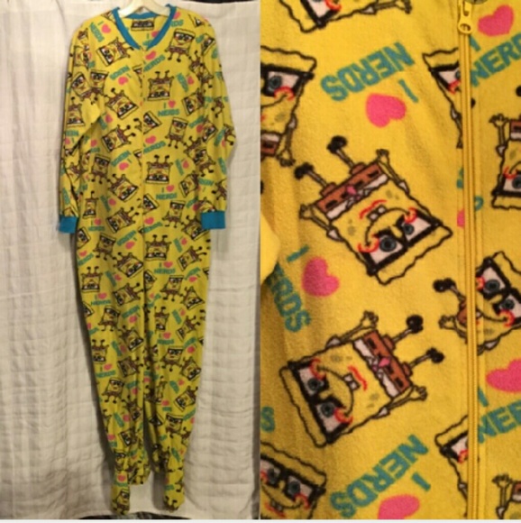 Spongebob adult footed pajamas