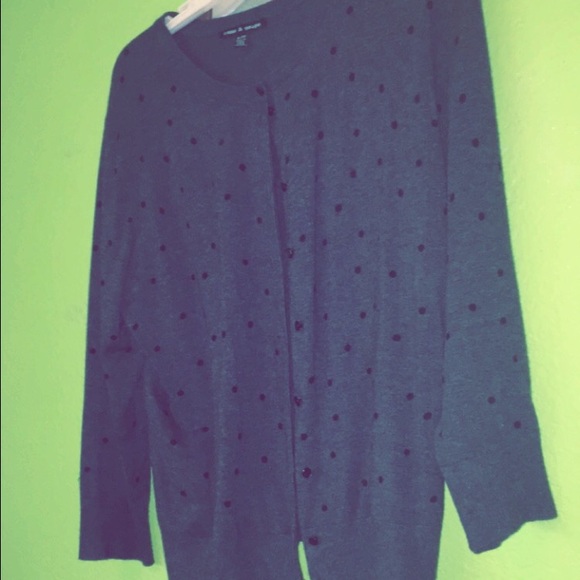 Grey polka dot cardigan