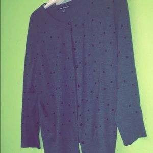 Grey polka dot cardigan