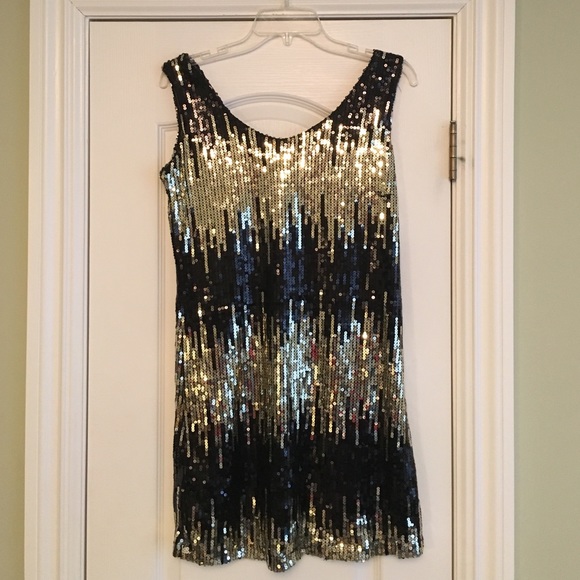 Black & Gold sequin dress