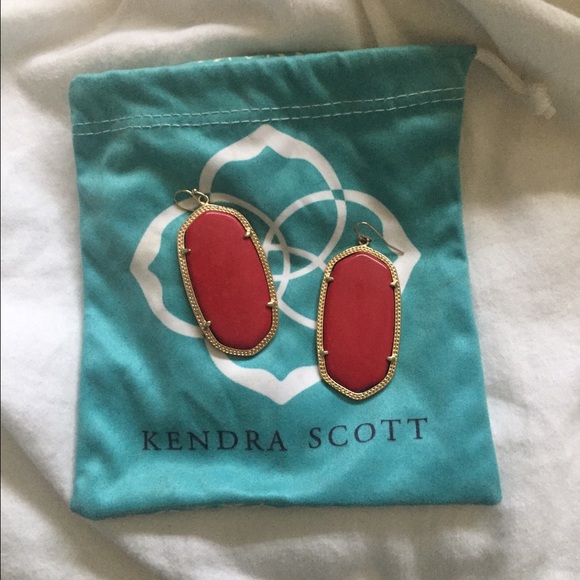 Kendra Scott red scarlet Danielle earrings