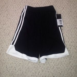 Adidas black and white shorts