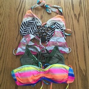 Assortment of bikini tops