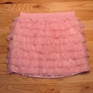Kids pink ruffle skirt