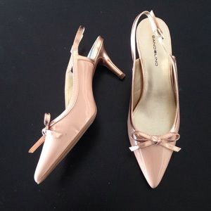 Pink Bandolino sling back heels