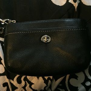 new authentic black coach wristlet