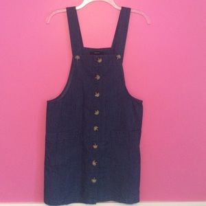 Forever 21 button down overall dress!