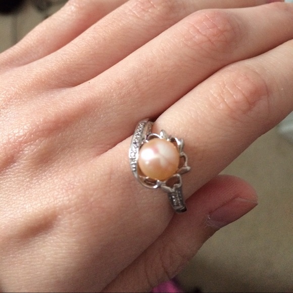 50% OFF!!! 🎉 Pink Pearl Silver Ring