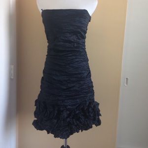 BCBG black crinkle dress