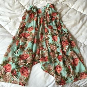 Tobi floral sheer cardigan