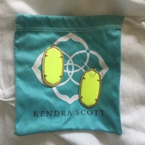 Kendra Scott neon yellow Danielle(limited edition)