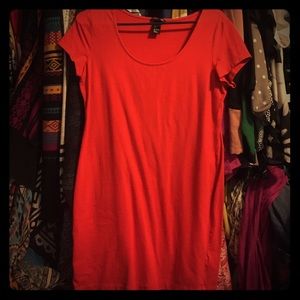 Red t-shirt dress