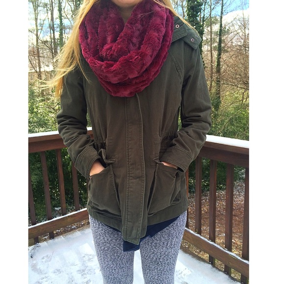 Burgundy Infinity Soft Fashion Scarf