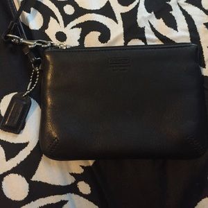 Black authentic coach wristlet