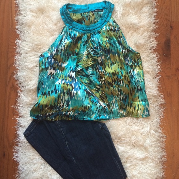 New Directions Braided Collar Top