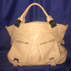 Faux Leather Light Tan Tote