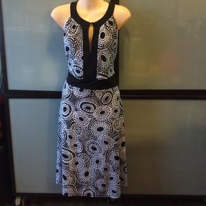 Black and white printed dress
