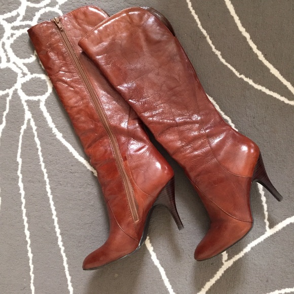 Nine West Cognac Knee-High Boots