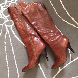 Nine West Cognac Knee-High Boots