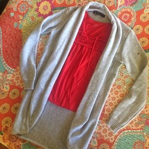 Gray cardigan