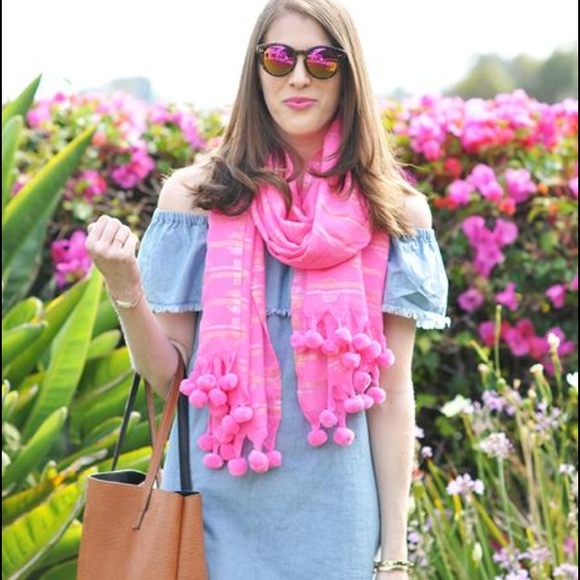 J CREW POM POM SCARF