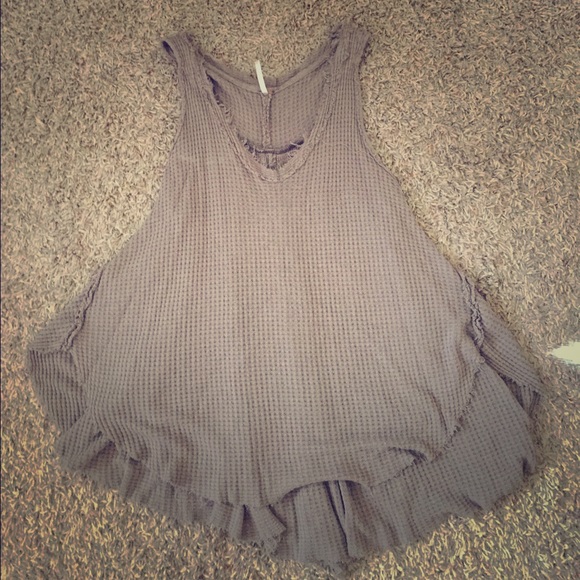 Free People waffle tank