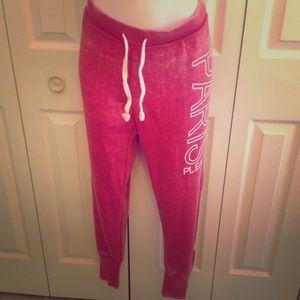 Red joggers