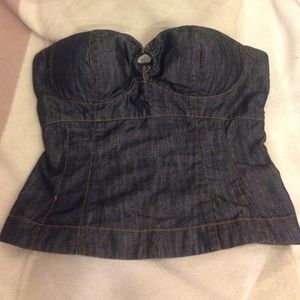 Denim designer halter