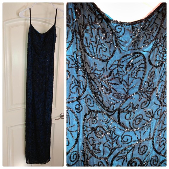 Dresses & Skirts - Black beaded prom dress