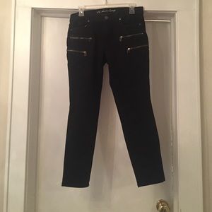 Moto cropped jeans