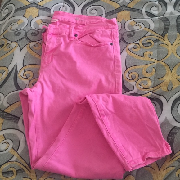 ❗️J Crew❗️ neon pink toothpick jeans
