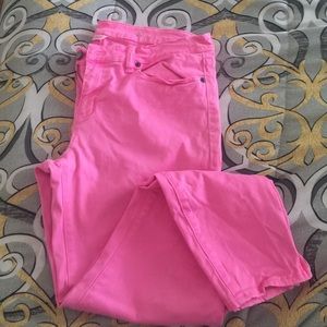 ❗️J Crew❗️ neon pink toothpick jeans