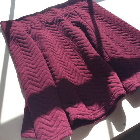 Burgundy skater skirt