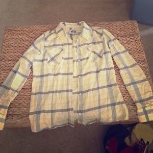 Vans happy yellow flannel