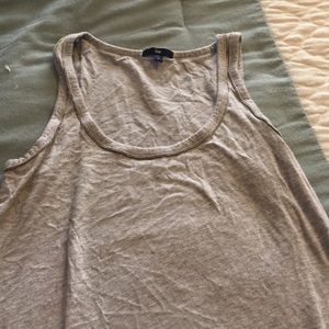 Gray gap tank top