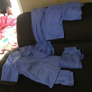 3 sets of med couture XS tops & bottoms