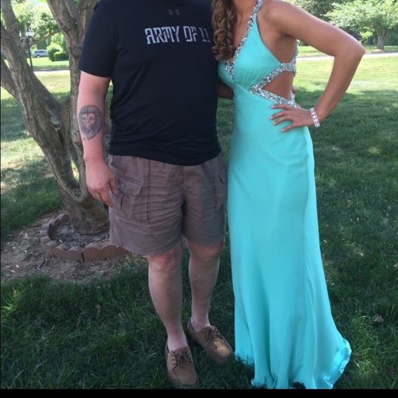 Faviana 7516 Prom dress Spearmint - Picture 3 of 4