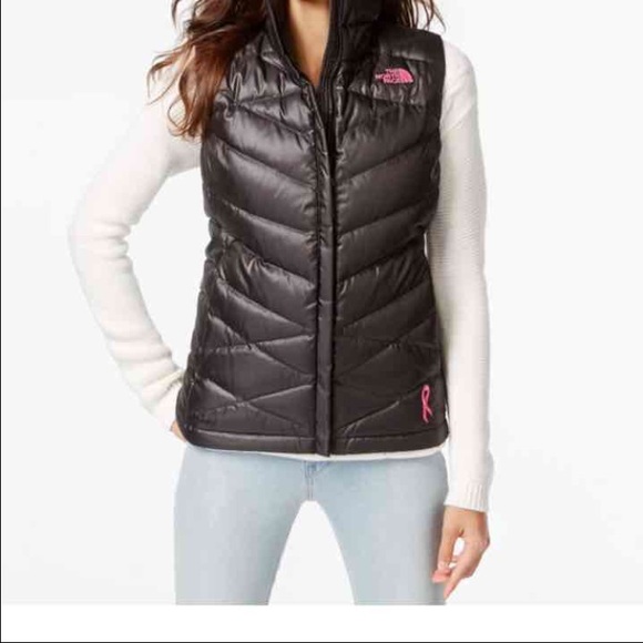 North face black vest