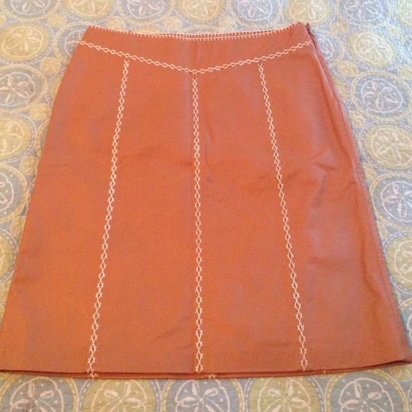 NWT Gap tan leather skirt